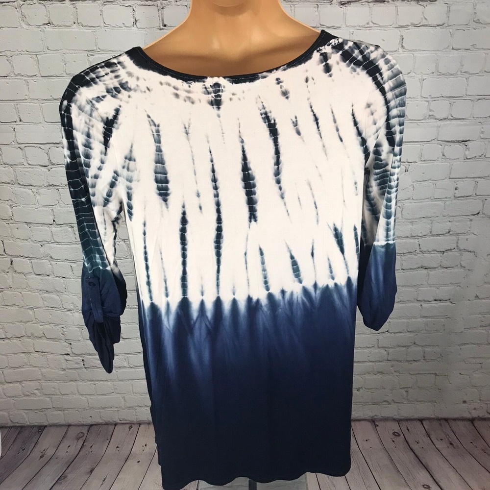 She and Sky Tie Dye Blue Tunic Dress Medium Size - Picture 4 of 7
